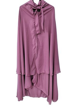 Zipper Hijab With Niqab - Mauve