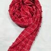checks with bubbles lawn scarf red
