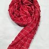 Checks with Bubbles Lawn Scarf - Red