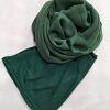 Chiffon Ready to Wear Hijab with Stitched Cap - Bottle Green