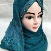 Embroidered Ready to Wear Hijab - Sea Green Embroidered Ready to Wear Hijab - Sea Green