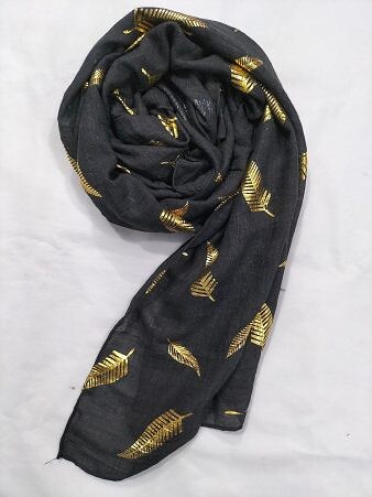 Fancy Lawn Scarf - Black Fancy Lawn Scarf - Black