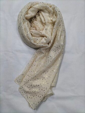 Fancy Lawn Scarf - Cream Fancy Lawn Scarf - Cream