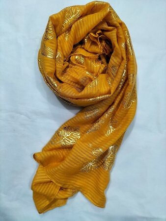 Fancy Lawn Scarf - Mustard Fancy Lawn Scarf - Mustard