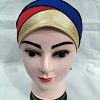 Golden Fancy Tie Back Bonnet - Blue and Red