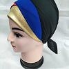 Golden Fancy Tie Back Bonnet - Blue and Red