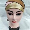 Golden Fancy Tie Back Bonnet - Brown and Baby Pink Golden Fancy Tie Back Bonnet - Brown and Baby Pink