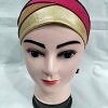 Golden Fancy Tie Back Bonnet - Brown and Deep Pink