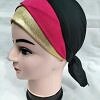 Golden Fancy Tie Back Bonnet - Brown and Deep Pink
