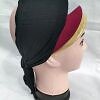Golden Fancy Tie Back Bonnet - Grey and Maroon Golden Fancy Tie Back Bonnet - Grey and Maroon