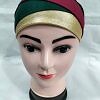 Golden Fancy Tie Back Bonnet - Maroon and Green Golden Fancy Tie Back Bonnet - Maroon and Green
