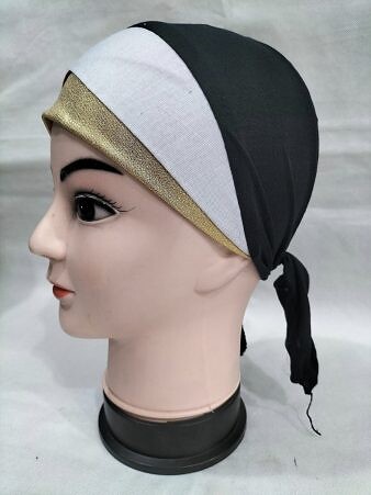 Golden Fancy Tie Back Bonnet - Red and White