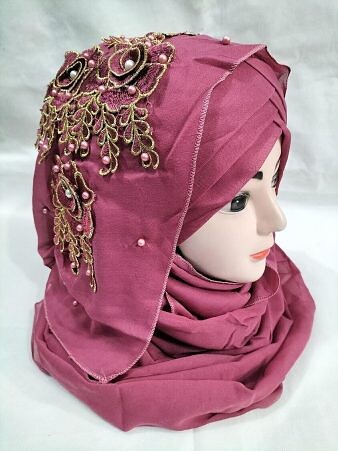 Lawn Floral Ready to Wear with Fancy Bunch - Dirty Maroon Lawn Floral Ready to Wear with Fancy Bunch - Dirty Maroon