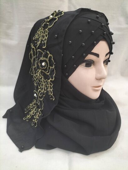 Pearl Ready to Wear with Matching Bunch - Black