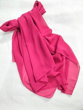 Plain Chiffon Scarf - Deep Pink
