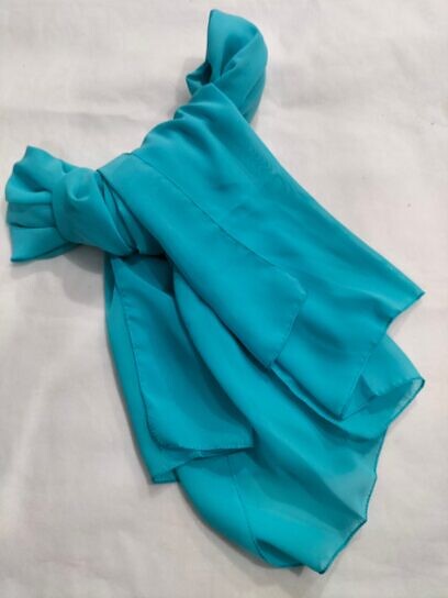 plain chiffon scarf turquoise