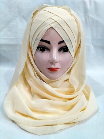 Plain Criss Cross Ready To Wear - Cream