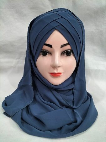 Plain Criss Cross Ready To Wear - Denim Blue Plain Criss Cross Ready To Wear - Denim Blue