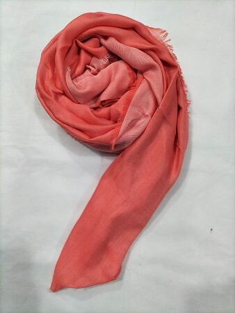 Plain Lawn Scarf - Coral Orange Plain Lawn Scarf - Coral Orange