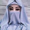 Plain Niqab Ready to Wear - Baby Blue