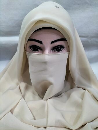 Plain Niqab Ready to Wear - Vanilla cream Plain Niqab Ready to Wear - Vanilla cream