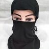 rounded niqab patti black