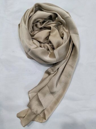 Satin Silk Scarf - Nude