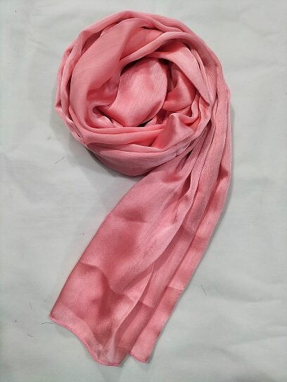 Crinkle Silk Scarf - Pink