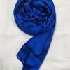 satin silk scarf royal blue