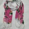 stretchable net scarf with pearls print 4