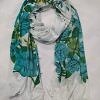Stretchable Net Scarf with Pearls - Print 7 Stretchable Net Scarf with Pearls - Print 7