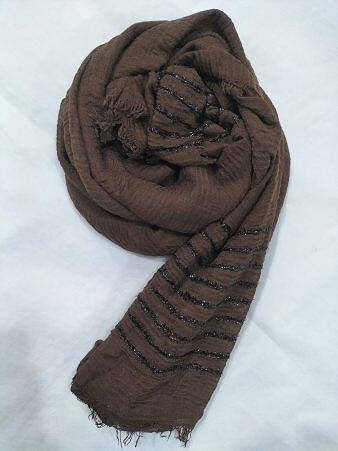 Zari Lawn Crimps - Brown