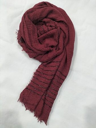 Zari Lawn Crimps - Maroon