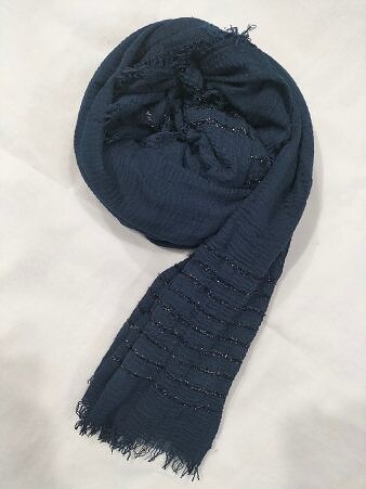 Zari Lawn Crimps - Navy Blue