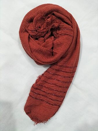 Zari Lawn Crimps - Rust Brown