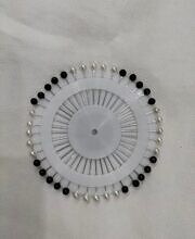 Black and White Pins Wheel - Round