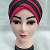 Criss Cross Multi Color Tie Back Bonnet – Sea Green and Pink Criss Cross Multi Color Tie Back Bonnet – Sea Green and Pink