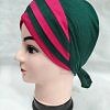 Criss Cross Multi Color Tie Back Bonnet – Sea Green and Pink Criss Cross Multi Color Tie Back Bonnet – Sea Green and Pink