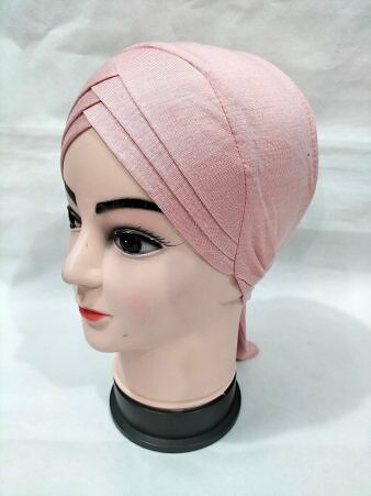 Criss Cross Tie Back Bonnet - Rose Pink Criss Cross Tie Back Bonnet - Rose Pink