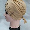 Criss Cross Tie Back Bonnet with Stones - Fawn