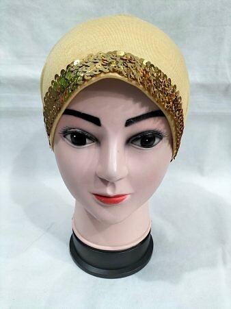 Fancy Cap with Sitare - Golden