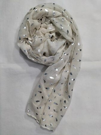 Fancy Lawn Scarf - Off-white