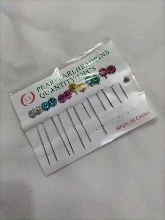 Large-Sized Straight Pins - Multi-Colored Flowers