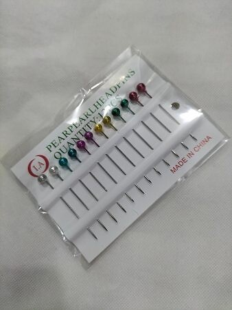 Large-Sized Straight Pins - Multi-Colored Round