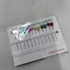 large sized straight pins multi colored stars 1