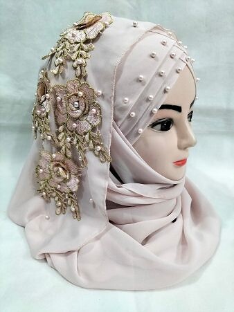 Pearl Ready to Wear with Matching Bunch - Nude Pink