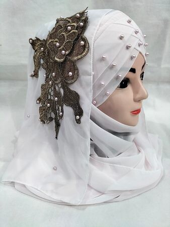 Pearl Ready to Wear with Fancy Bunch - Light Pink