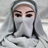 plain niqab ready to wear grey