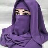 Plain Niqab Ready to Wear - Purple