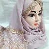 Embroidered Ready to Wear Hijab - Dirty Pink Embroidered Ready to Wear Hijab - Dirty Pink